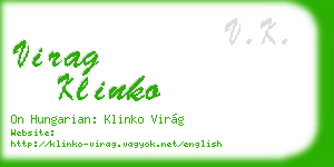 virag klinko business card